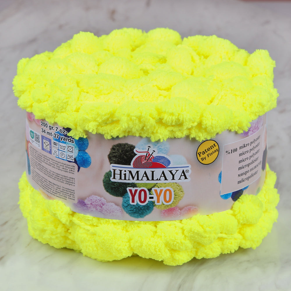 Himalaya Yo-Yo Neon Sarı El Örgü İpi - 82127